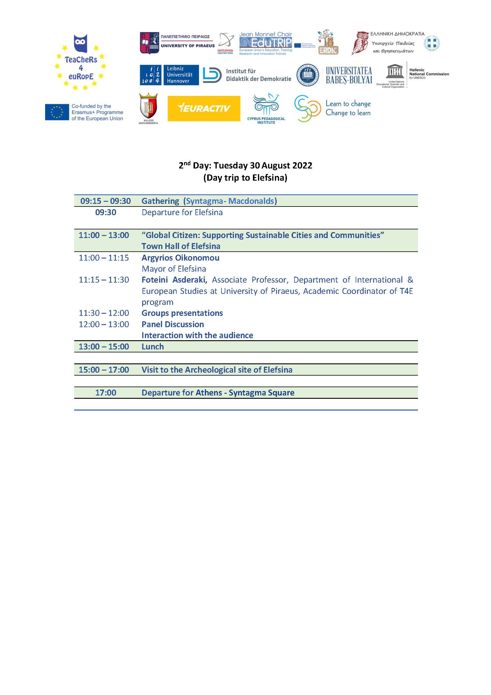 Student Rhetoric Symposium Programme 29 30 August 2022 Page 2